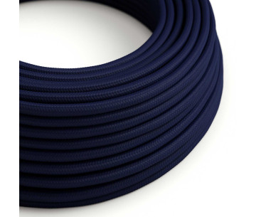 Cable manguera redonda 2x0,75 textil Rayon Azul Marino sólido
