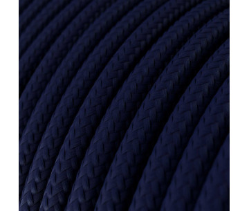 Cable manguera redonda 3G0,75 textil Rayon Azul Marino sólido