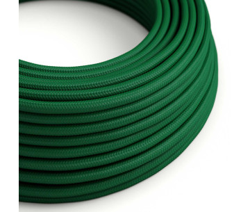 Cable manguera redonda 3G0,75 textil Rayon Verde Oscuro sólido