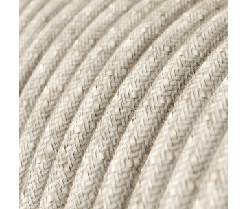 Cable manguera redonda 3G0,75 textil Lino Natural Neutro