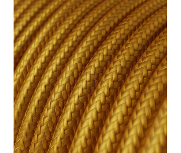 Cable manguera redonda 3G0,75 textil Rayon Dorado sólido