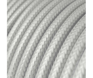 Cable manguera redonda 3G0,75 textil Rayon Plateado sólido