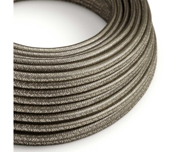 Cable manguera redonda 3G0,75 textil Rayon Gris sólido Glitter