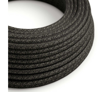 Cable manguera redonda 3G0,75 textil Lino Natural Antracita