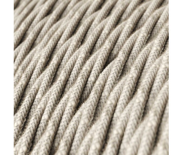 Cable Trenzado 3G0,75 textil Lino Natural Neutro