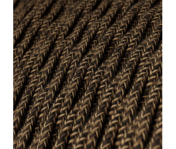 Cable Trenzado 2x0,75 textil Lino Natural Marrón
