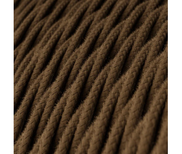 Cable Trenzado 2x0,75 textil Algodón Marrón sólido