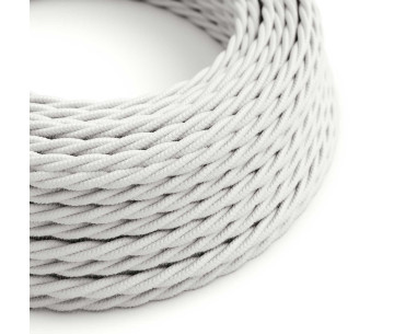 Cable Trenzado 2x0,75 textil Algodón Blanco sólido