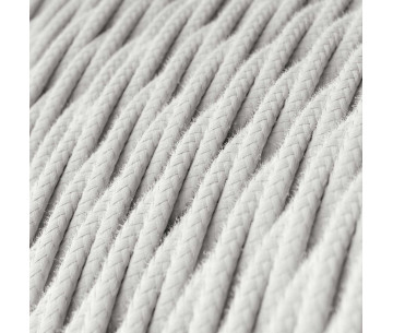 Cable Trenzado 3G0,75 textil Algodón Blanco sólido