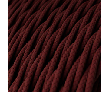 Cable Trenzado 2x0,75 textil Rayon Burdeos sólido