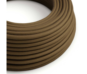 Cable manguera redonda 2x0,75 textil Algodón Marrón sólido