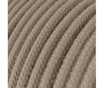 Cable manguera redonda 2x0,75 textil Algodón Gris Pardo sólido