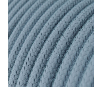 Cable manguera redonda 2x0,75 textil Algodón Oceano sólido