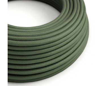 Cable manguera redonda 2x0,75 textil Algodón verde gris sólido