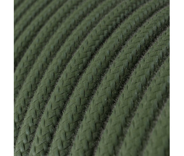 Cable manguera redonda 2x0,75 textil Algodón verde gris sólido