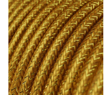 Cable manguera redonda 3G0,75 textil Rayon Dorado sólido Gt