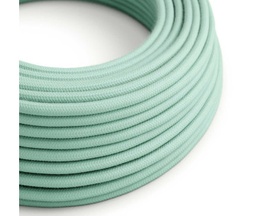 Cable manguera redonda 3G0,75 textil Algodón Verde Menta sólido