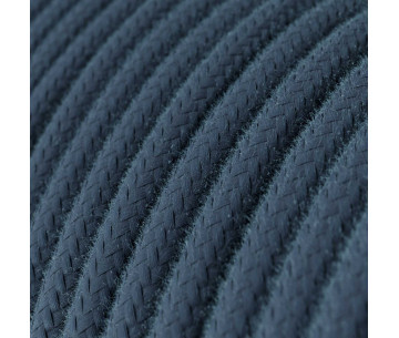 Cable manguera redonda 2x0,75 textil Algodón Gris Piedra sólido