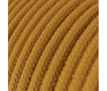 Cable manguera redonda 2x0,75 textil Algodón Miel Dorada sólido