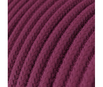 Cable manguera redonda 2x0,75 textil Algodón Rojo Violeta sólido