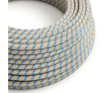 Cable manguera redonda 2x0,75 textil Algodón Stripes Steward y lino