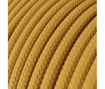 Cable manguera redonda 3G0,75 textil Rayon Mostaza sólido