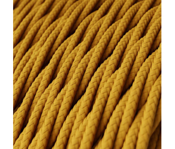 Cable Trenzado 2x0,75 textil Rayon Mostaza sólido
