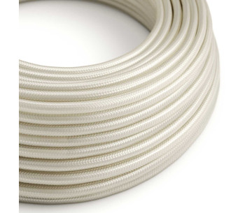 Cable manguera redonda 3G0,75 textil Rayon Marfil sólido