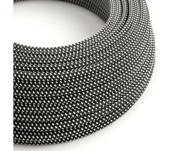 Cable manguera redonda 2x0,75 textil efecto 3D relieve estrellas