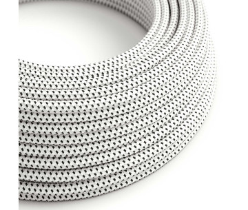 Cable manguera redonda 3G0,75 textil efecto 3D relieve Stracciatella