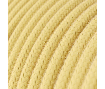 Cable manguera redonda 2x0,75 textil Algodón Amarillo Pastel