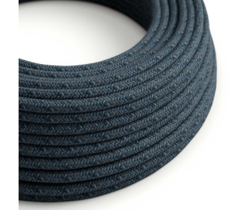 Cable manguera redonda 3G0,75 textil Algodón Azul Mirage