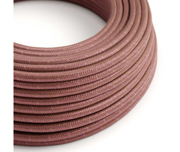 Cable manguera redonda 2x0,75 textil Algodón Marsala