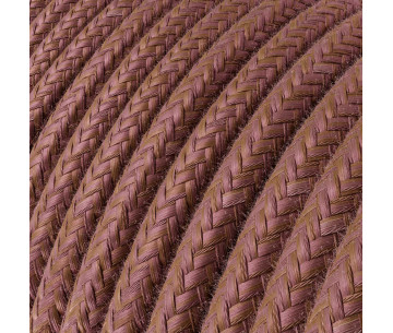 Cable manguera redonda 3G0,75 textil Algodón Marsala