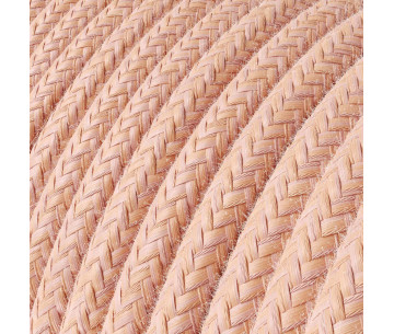 Cable manguera redonda 2x0,75 textil Algodón Salmón
