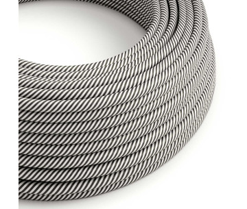 Cable manguera redonda 2x0,75 textil HD Blanco y Pizarra