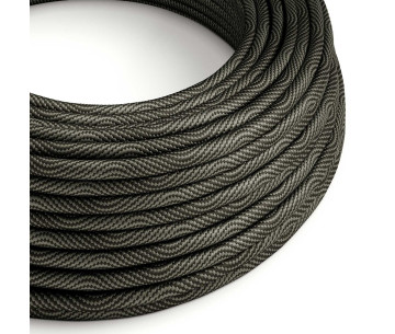 Cable manguera redonda 3G0,75 textil Optical Negro y Gris