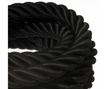 Cordon Trenzado 3XL30mm 3G0,75 Textil Rayón Negro