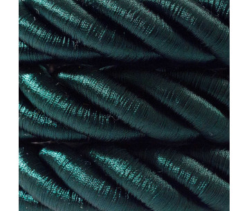 Cordon Trenzado 2XL24mm 3G0,75 Textil Rayón Verde Oscuro