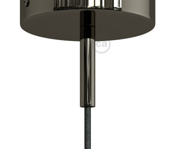 Prensaestopa metal L7cm Negro Perla con tubo roscado tuerca y arandela