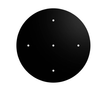 KIT Rose-one redondo D400 5 agujeros pentagono negro mate