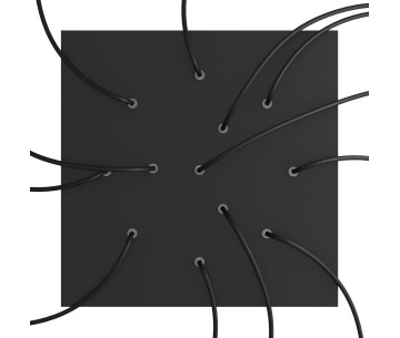 KIT Rose-one Cuadrado 40X40 12 agujeros negro mate
