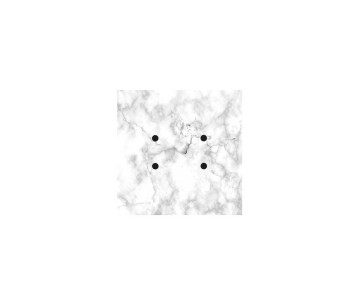 KIT Rose-one Cuadrado 20X20 4 agujeros marmol carrara