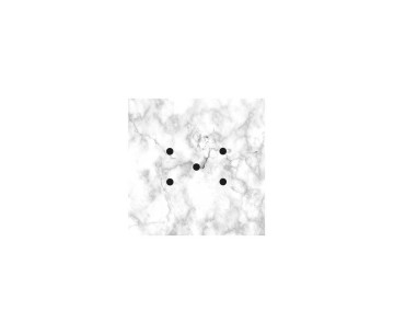 KIT Rose-one Cuadrado 20X20 5 agujeros marmol carrara