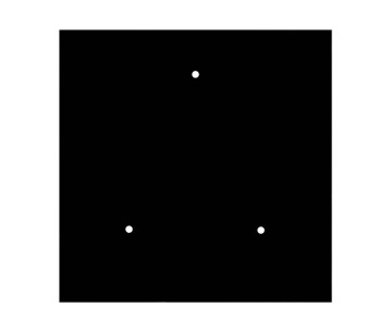 KIT Rose-one Cuadrado 40X40 3 agujeros triangulo negro mate