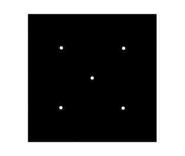 KIT Rose-one Cuadrado 40X40 5 agujeros pentagono negro mate