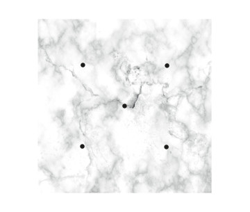 KIT Rose-one Cuadrado 40X40 5 agujeros pentagono marmol carrara