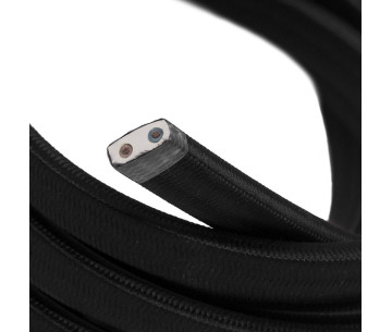 Cable Guirnalda 2x1,5mm2 textil efecto seda Negro