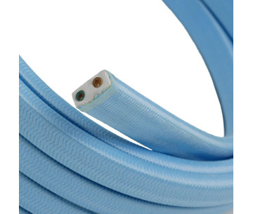 Cable Guirnalda 2x1,5mm2 textil efecto seda Celeste