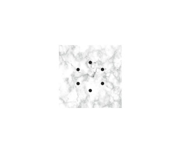 KIT Rose-one Cuadrado 20X20 6 agujeros marmol carrara